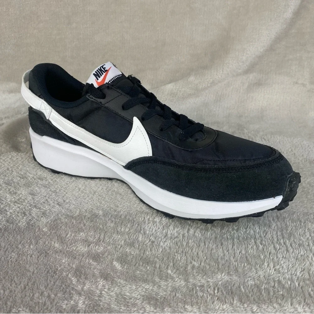 Nike Waffle Debut Men's Running Shoes Size 12 Black White Suede NEW